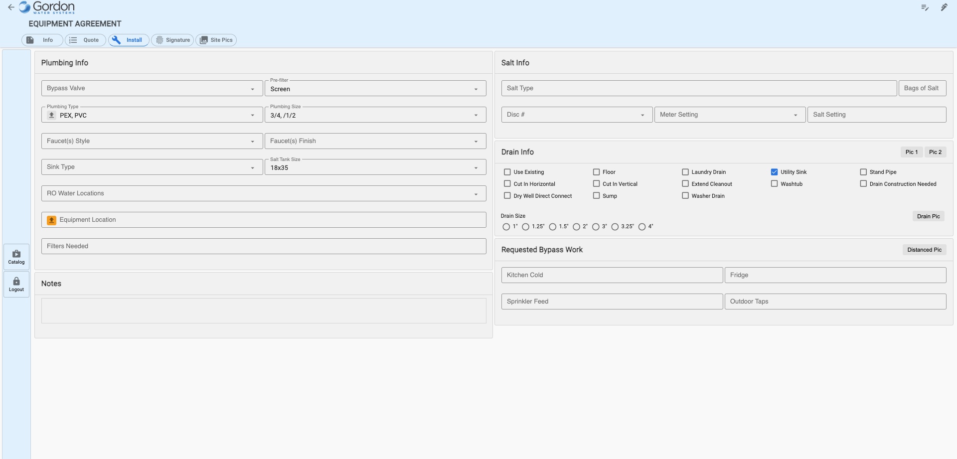 Plumbing system close-up